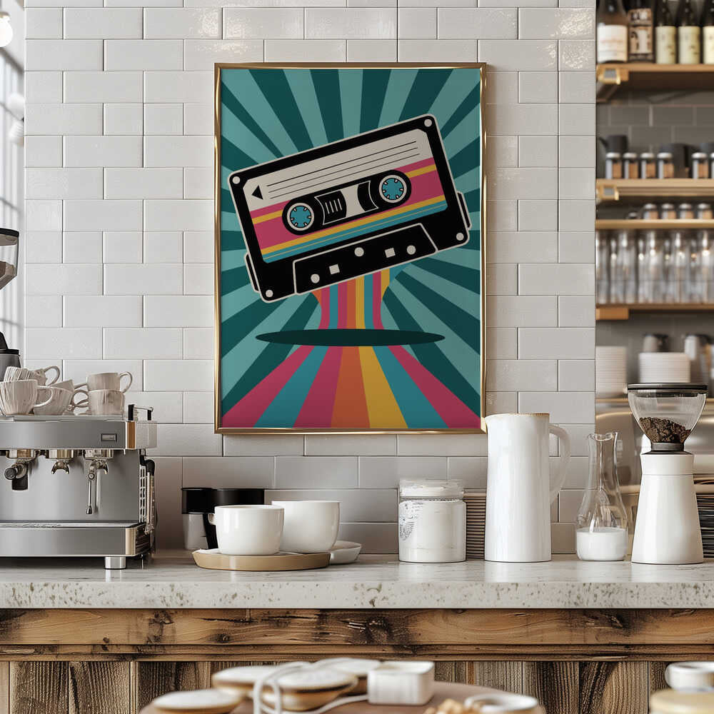 Colorful Cassette Poster