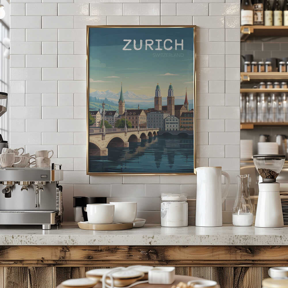 Zurich Travel Poster Poster