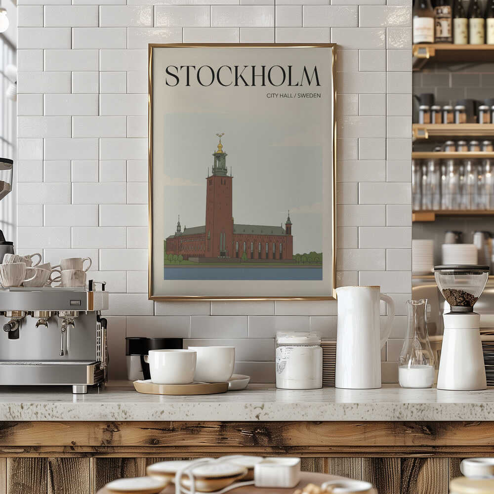 Stockholm City Hall Travel Poster Poster