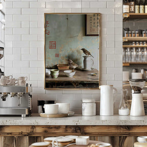 Tea Time Birds Poster