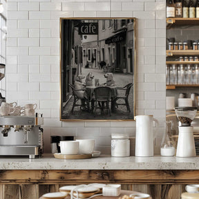 Café Morning Dogs Poster