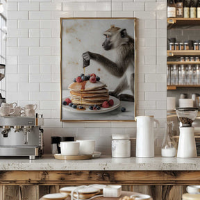 Monkey Maple Morning Poster