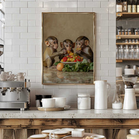 Little Monkey Feast Poster