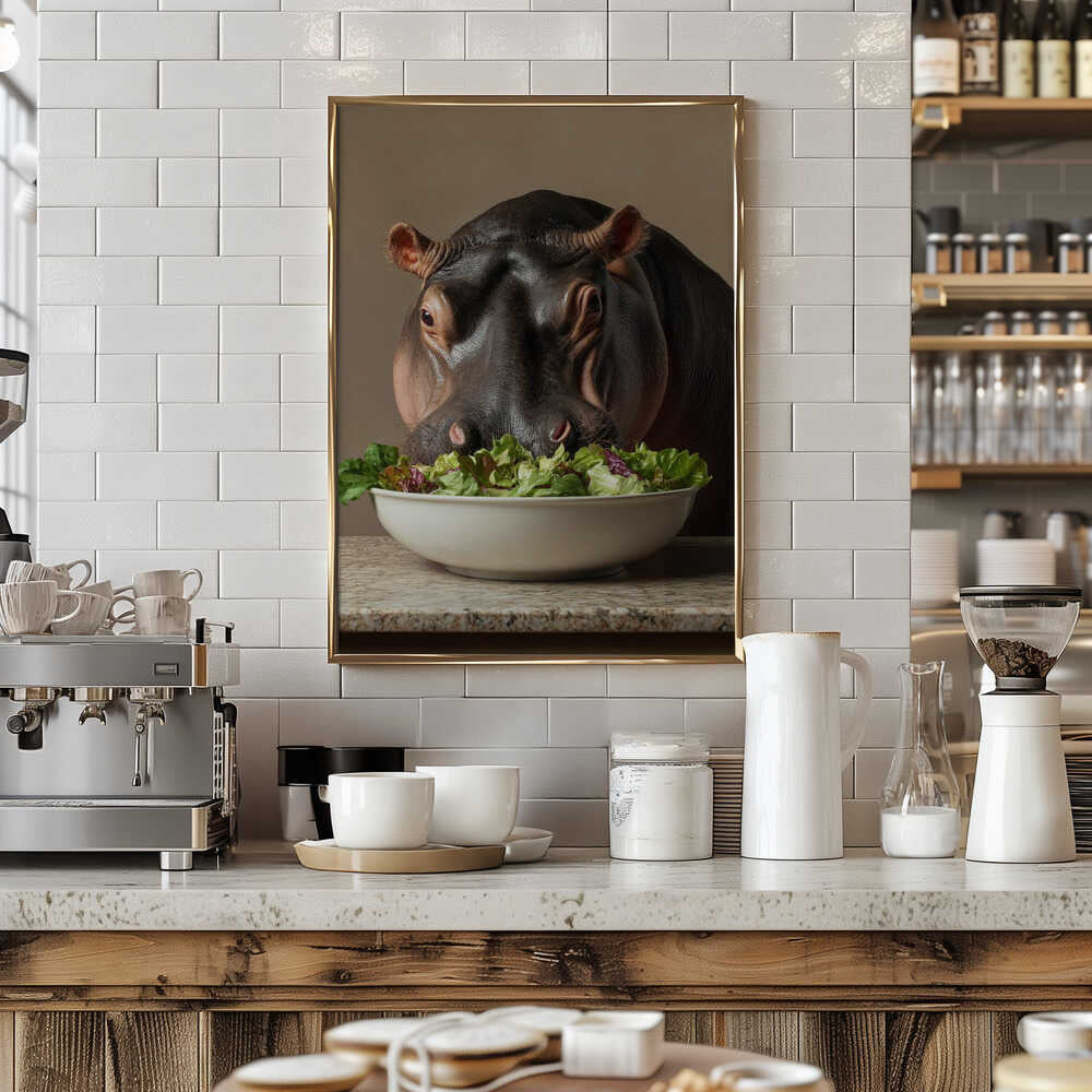 Hippo’s Green Feast Poster