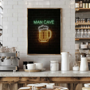 Man Cave Neon Sign No 2 Poster