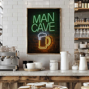 Man Cave Neon Sign No 1 Poster