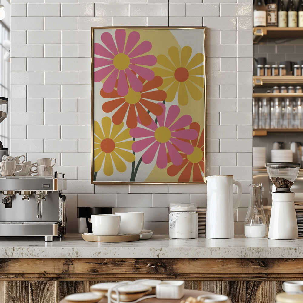 Happy Flowers Poster