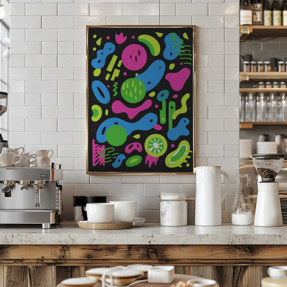 Neon Chaos Poster
