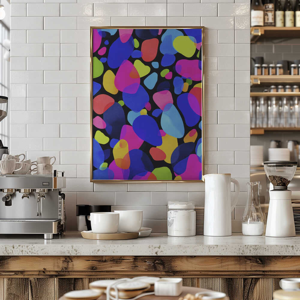 Neon Mosaic Poster