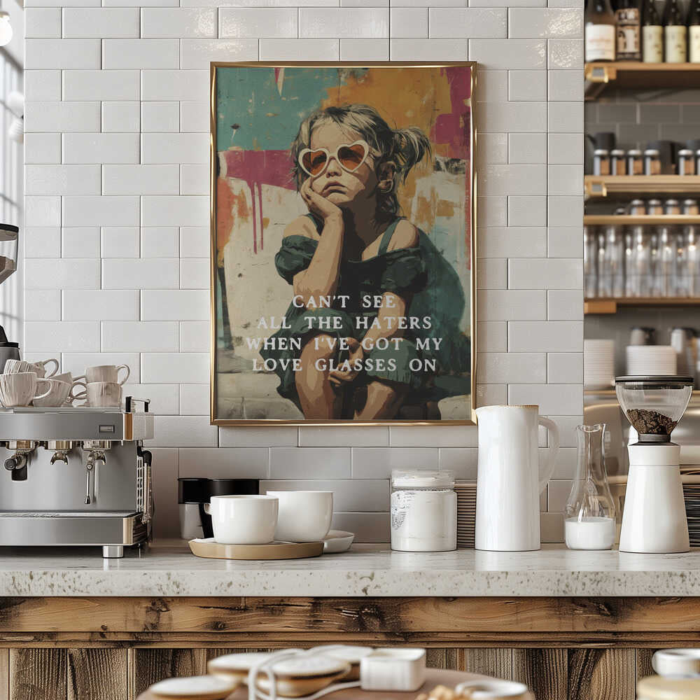 Love Glasses On Poster