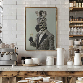 Zebra In Tuxedo Jacket Poster