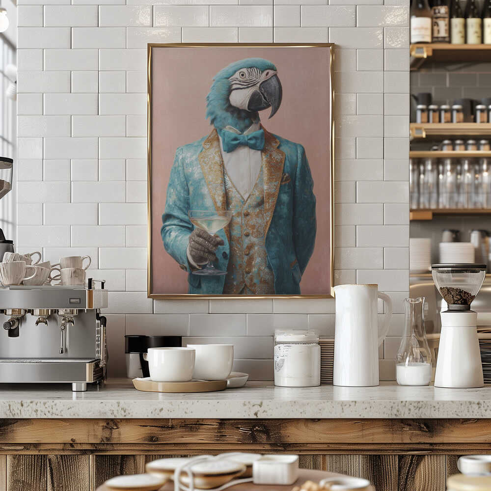 Parrot In Gala Jacket Poster