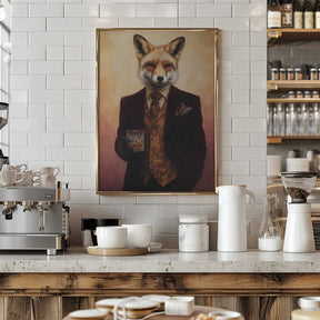 Fox In Velvet Suit Poster