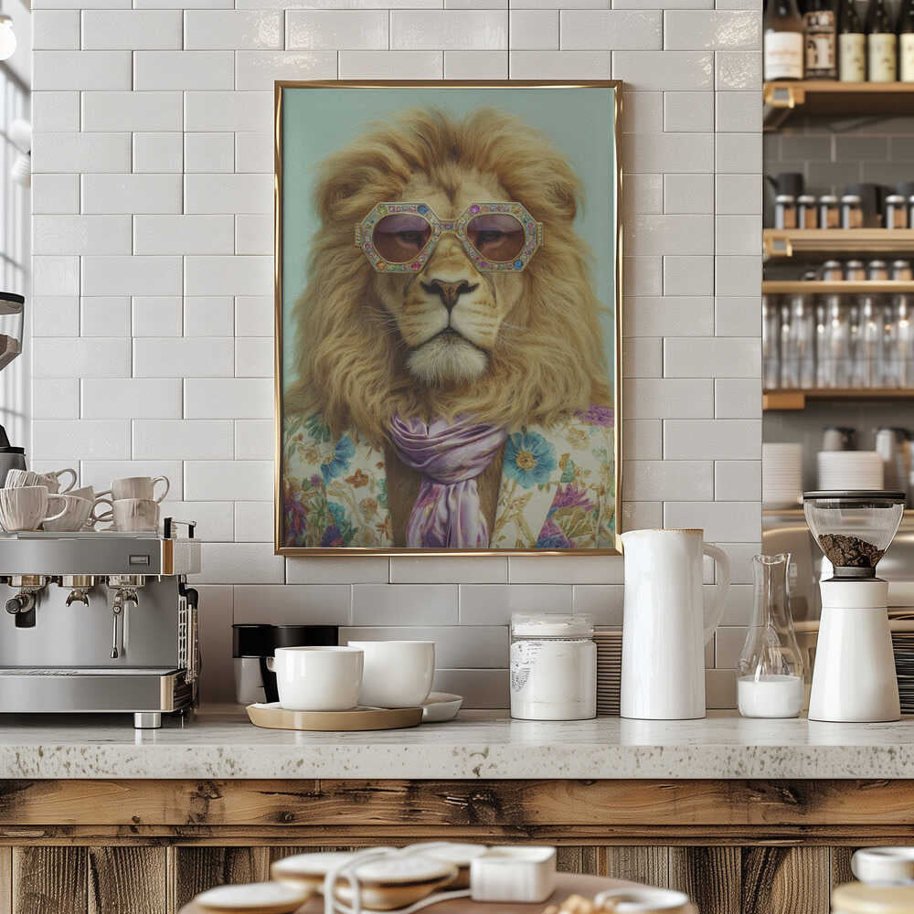 Groovy Lion Poster
