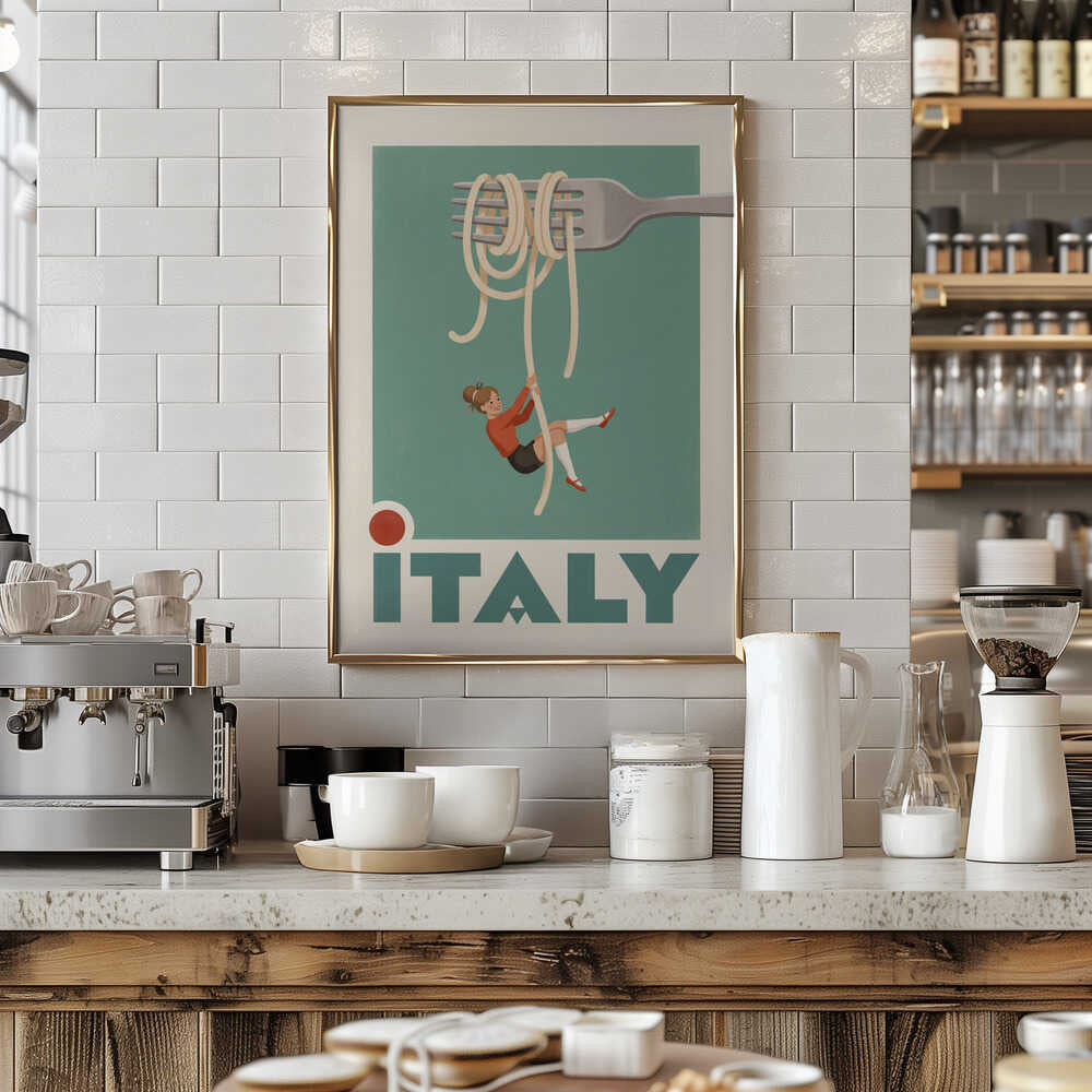 Italy Pasta Swing Poster