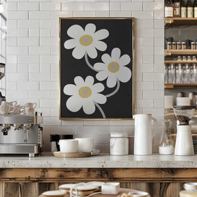 White Flowers In the Dark Poster