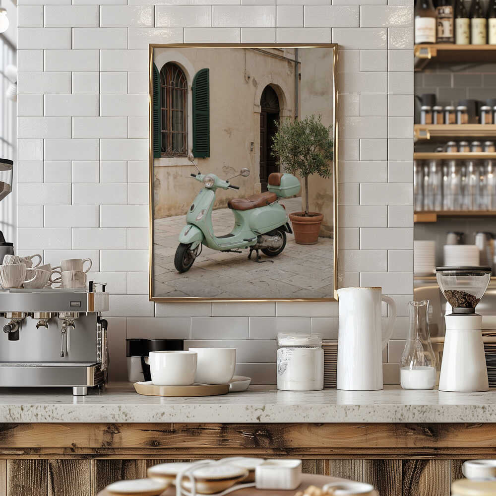 Vespa In Italy Poster