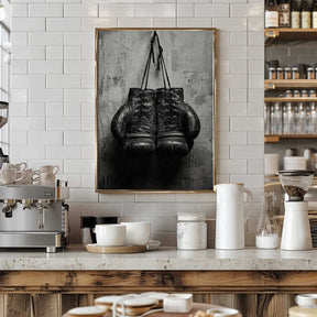 Retro Boxing Gloves Poster