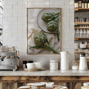 Three Fresh Artichokes Poster