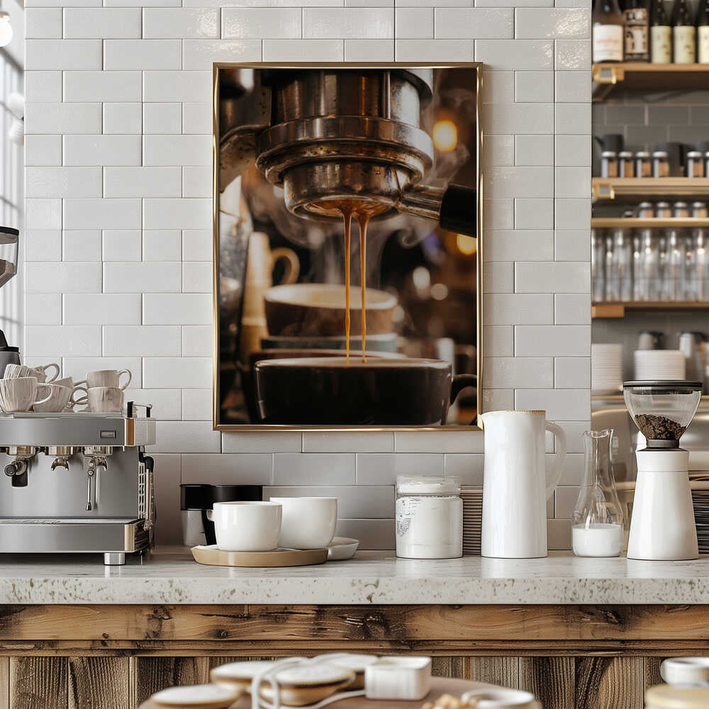 Espresso Brewing Poster
