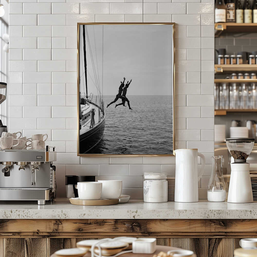 Jumping From a Boat Poster
