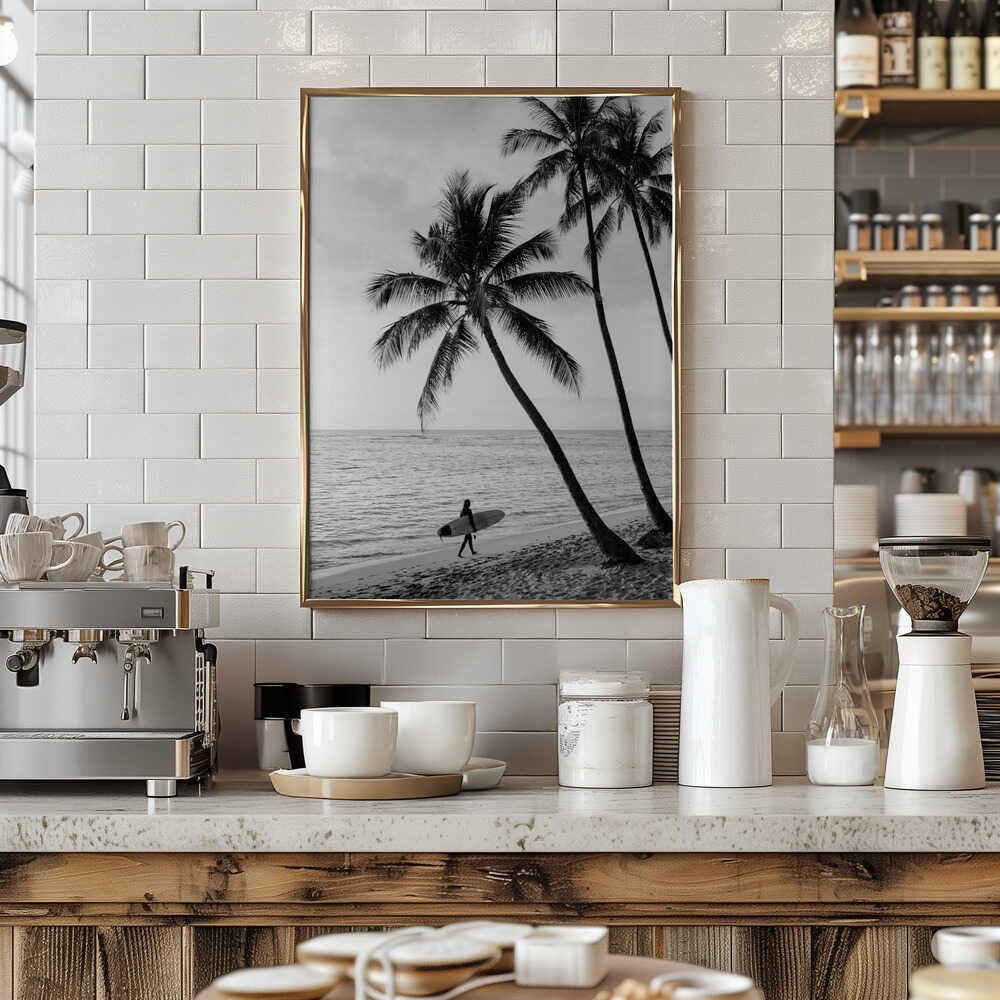 Surfer Walk Poster