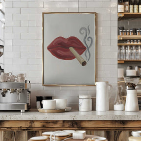 Smoking Lips Poster