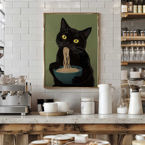 Noodle Cat No 4 Poster