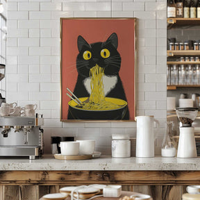 Noodle Cat No 6 Poster