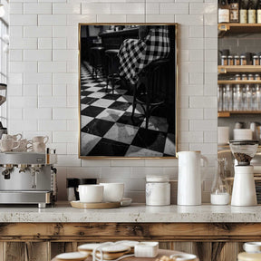Checkered Pattern Bar Poster