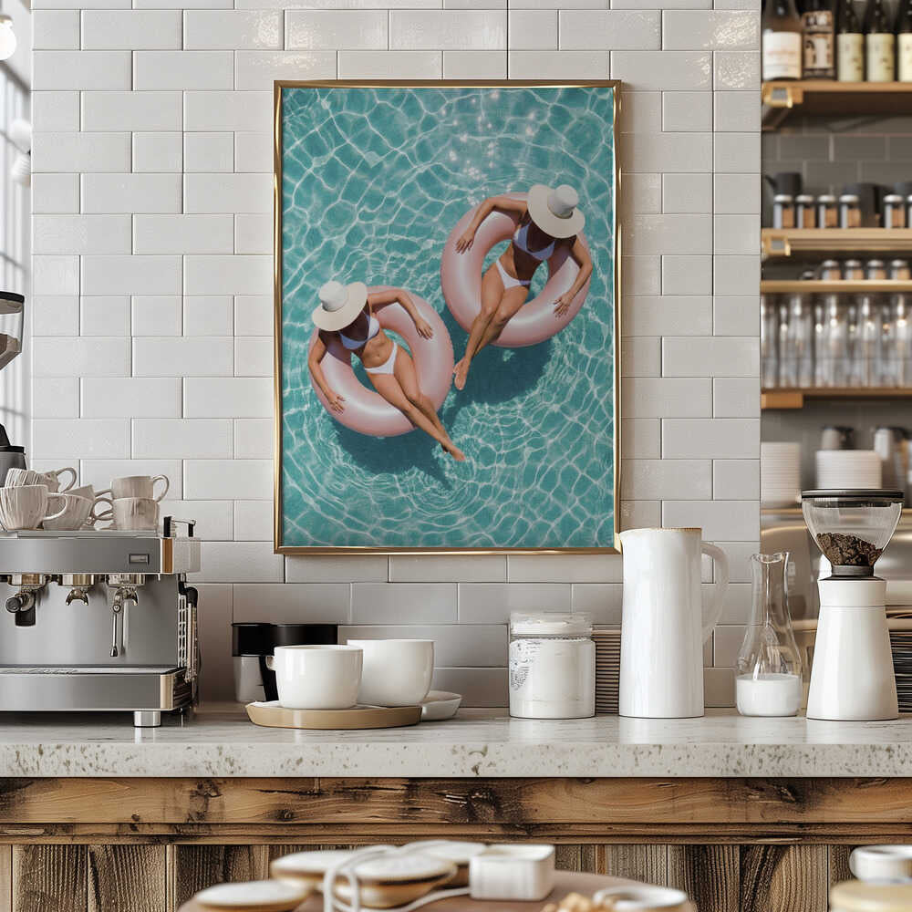 Floating In the Pool Poster
