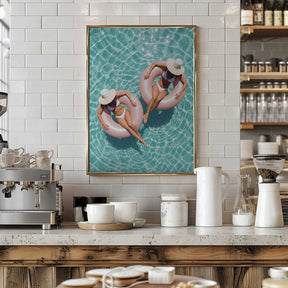 Floating In the Pool Poster