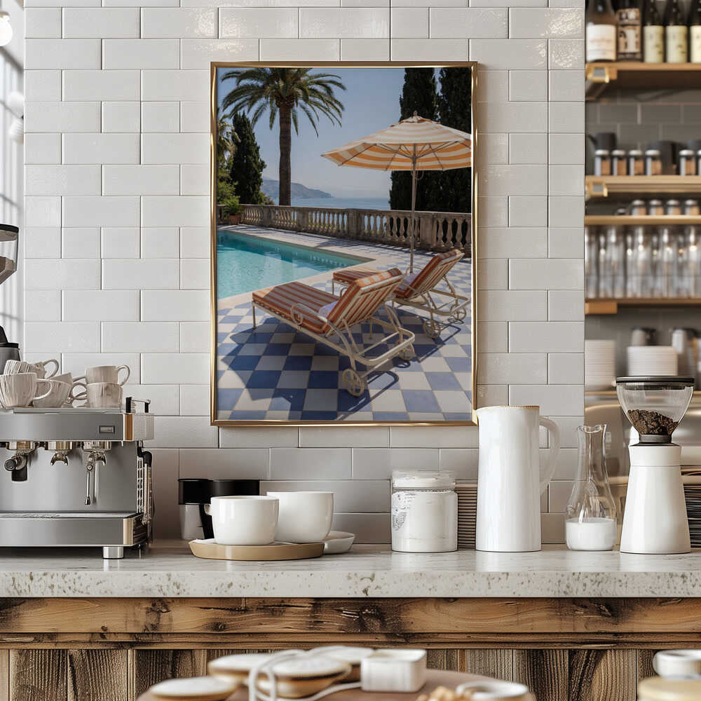 Sunbeds At the Beach Villa Poster
