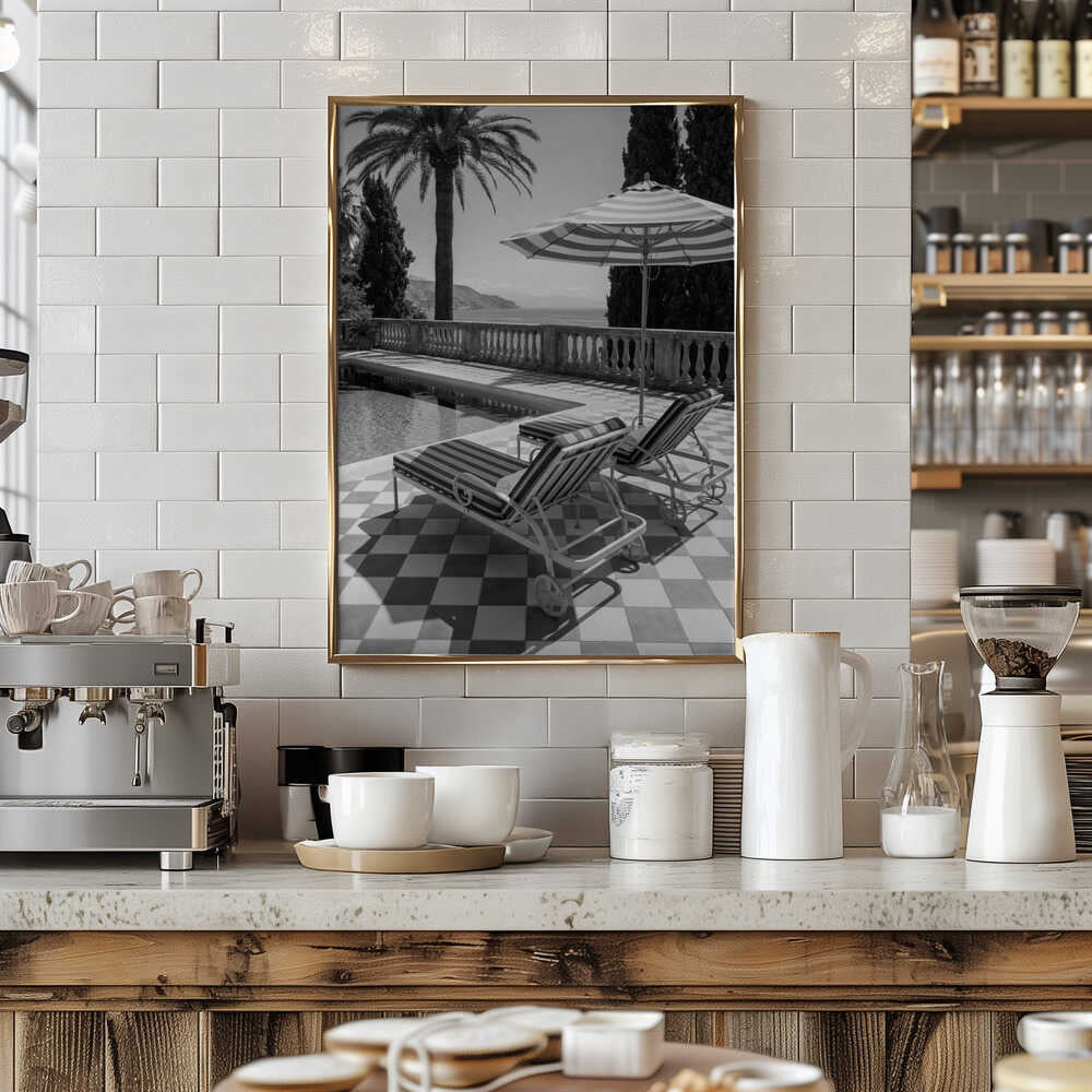 Sunbeds At the Beach Villa Poster