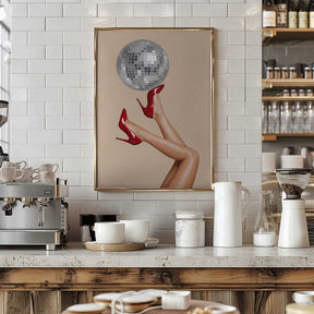Stiletto Heels and Disco Ball Poster