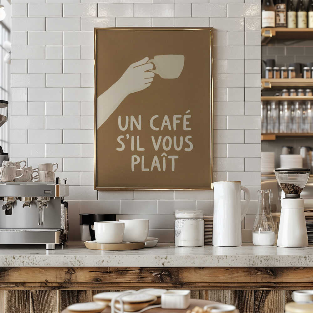 Un Café S'il Vous Plait Poster
