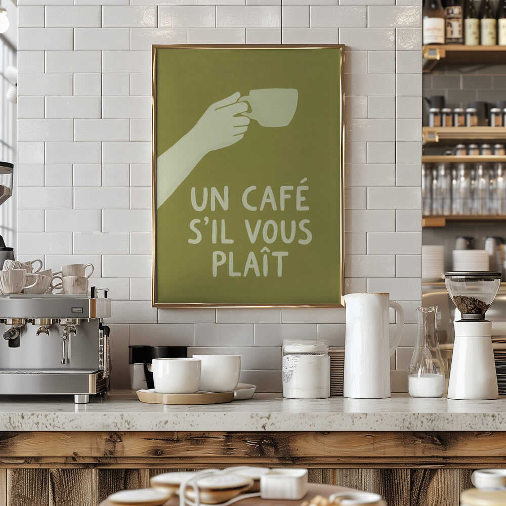 Un Café S'il Vous Plait Poster