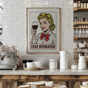 Pop Art Wine Woman Poster