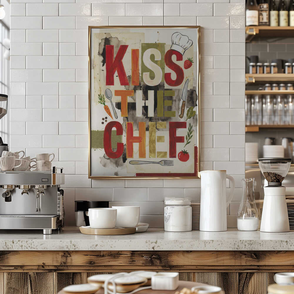Kiss The Chef Kitchen Poster