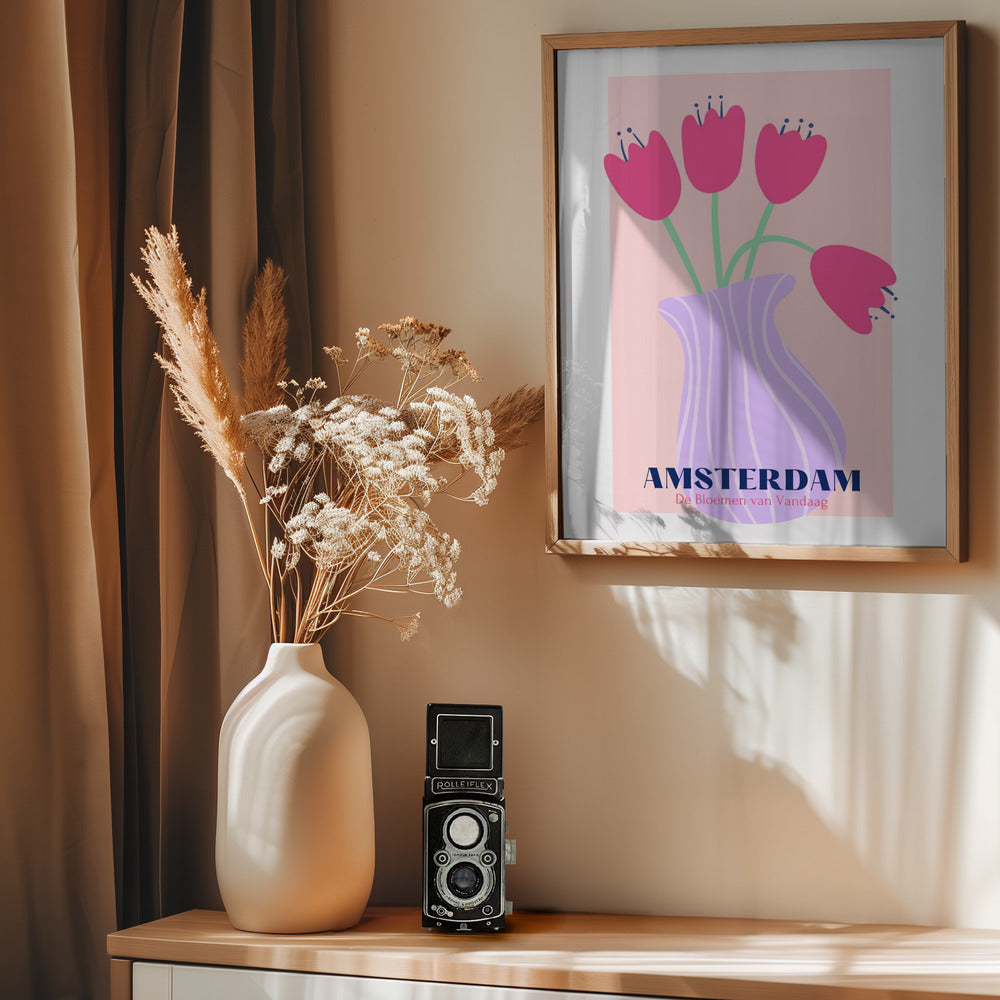 Amsterdam Tulips Poster