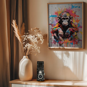 Monkey Pop Art Poster