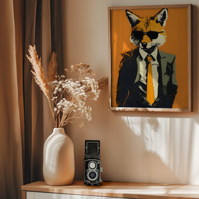 Fox In a Suit Poster