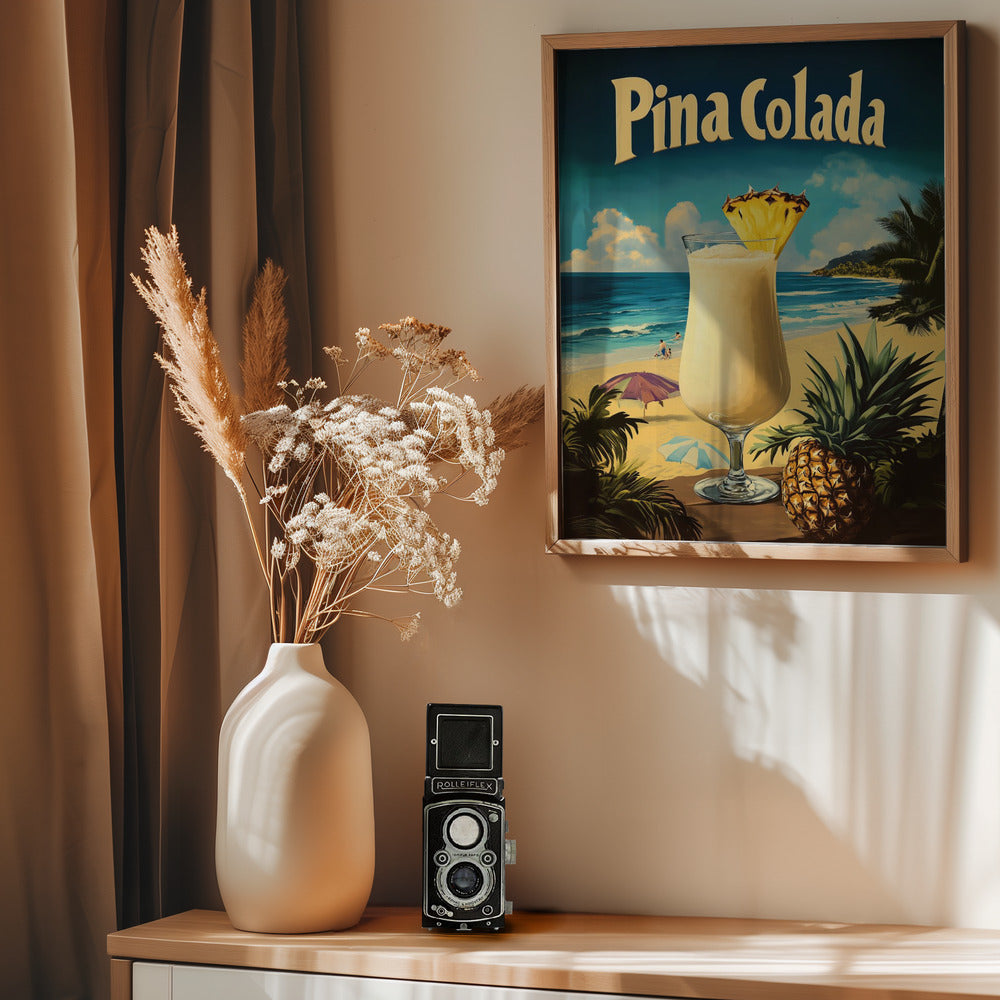 Pina Colada Vintage Poster