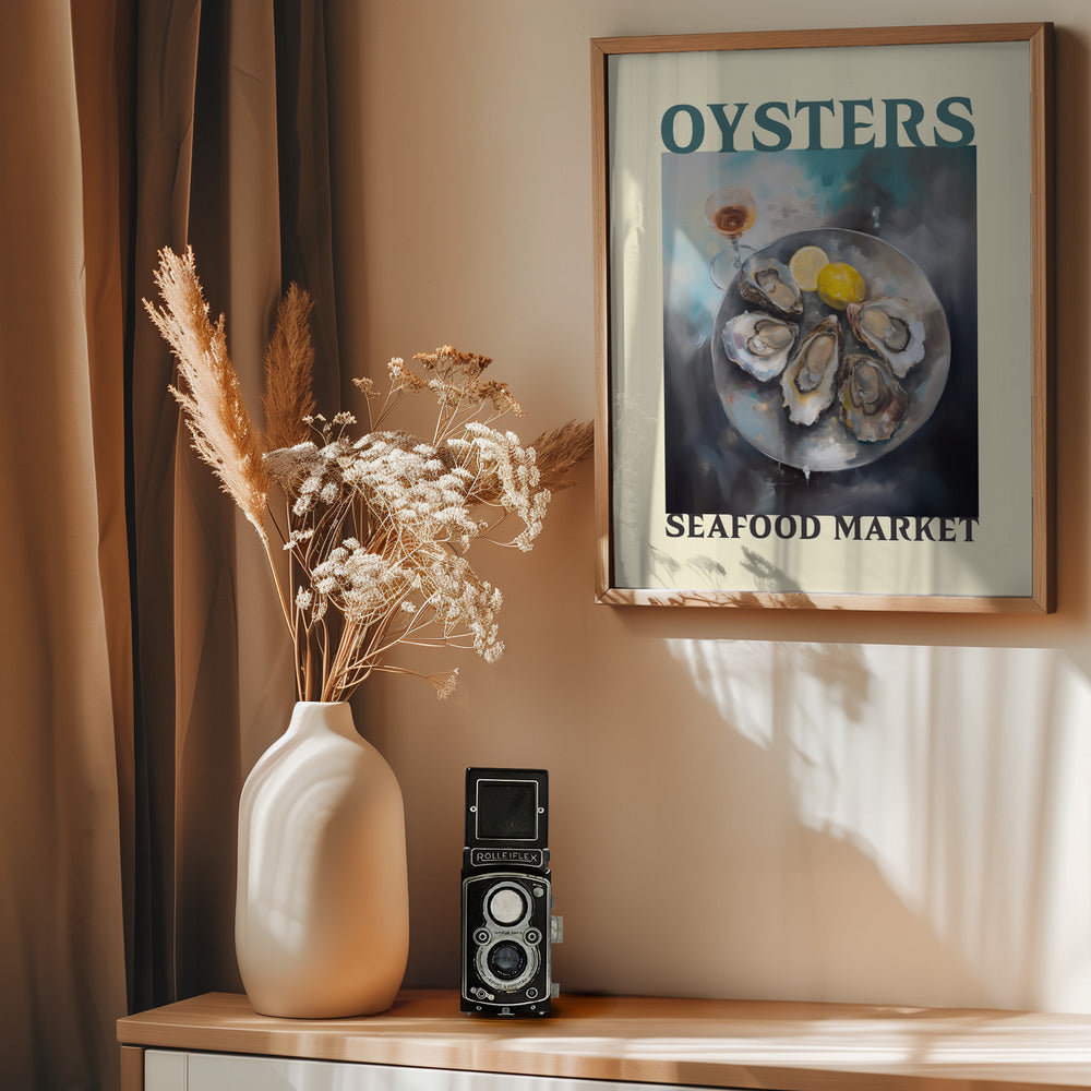 Oysters Seafood Market Poster