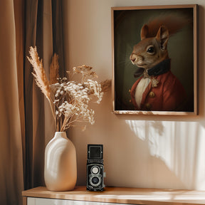 Squirrel Portrait Poster