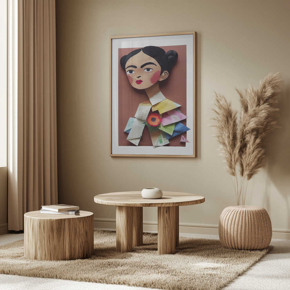 Paper Portrait Blossom Poster