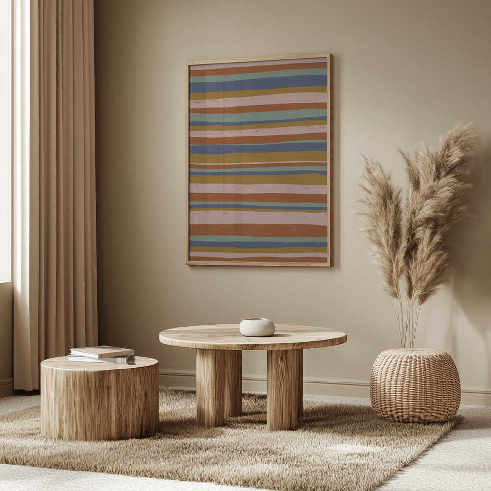 Earthy Stripes Flow Poster
