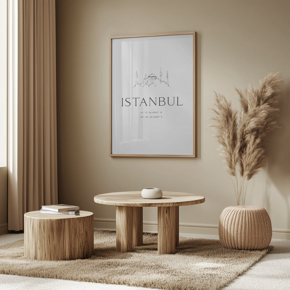 Istanbul coordinates Poster