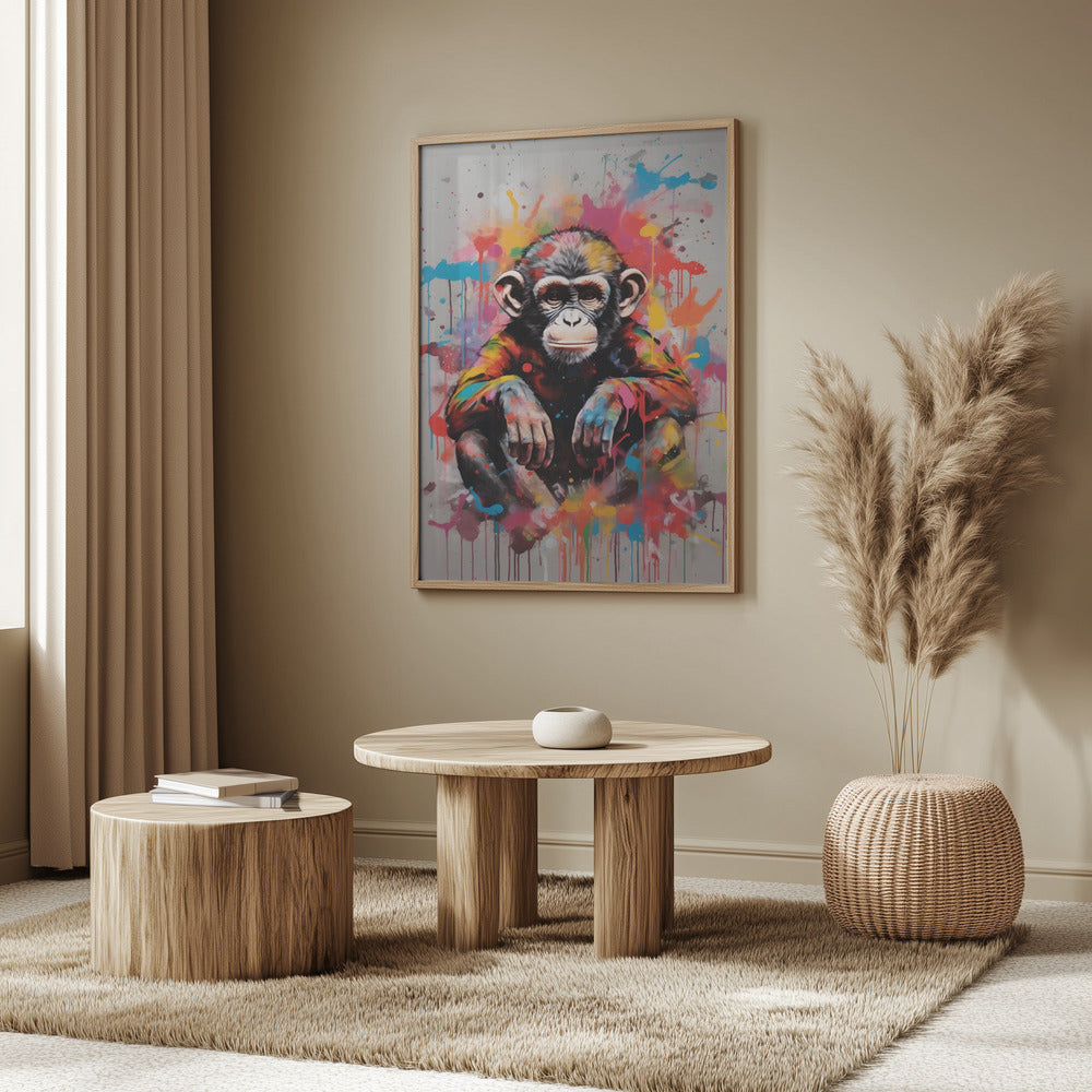 Monkey Pop Art Poster