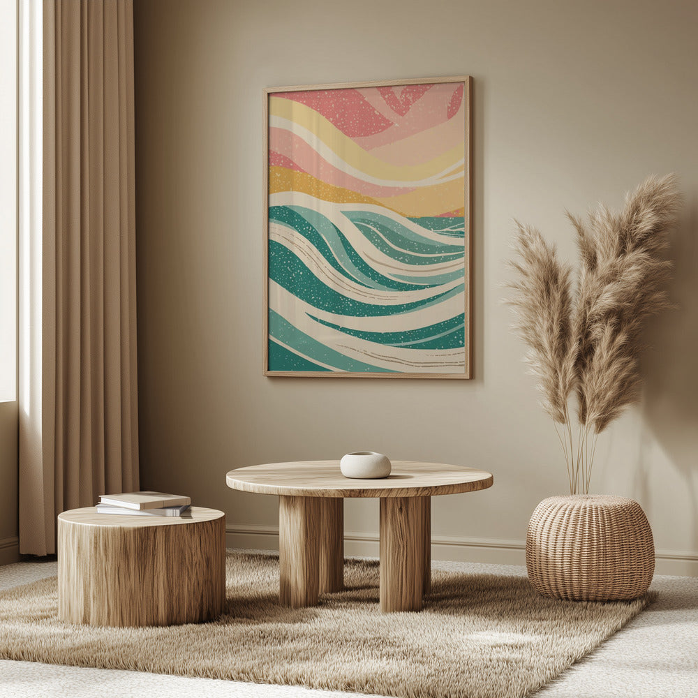 Abstract Sea Waves Poster